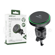 Автомобильный держатель Acefast D33 (с беспроводной зарядкой 15W, Qi2, магнитный, в дефлектор) Черный