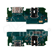 Шлейф для Samsung Galaxy A02 (A022G) плата системный разъем/разъем гарнитуры/микрофон - Премиум